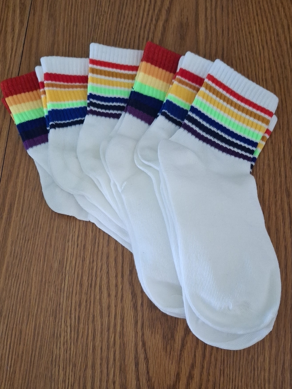 Women's Rainbow Crew Socks